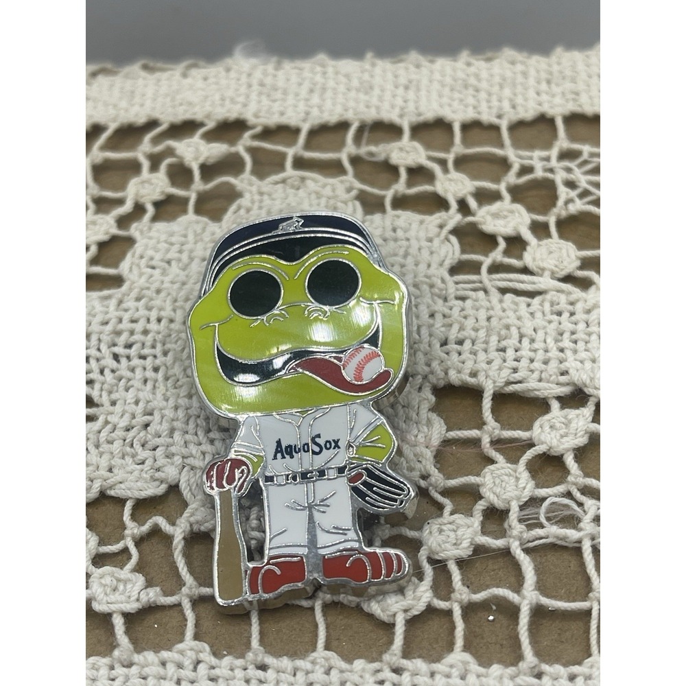 Vintage Everett AquaSox Frog Mascot Baseball Enamel Lapel Pin Funko‎